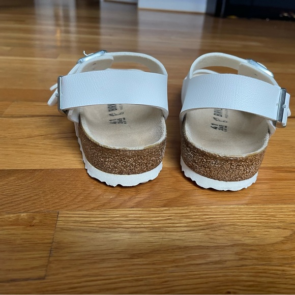 Birkenstock Milano Birko-Flor Sandals White Size 10 (41) - Picture 13 of 15